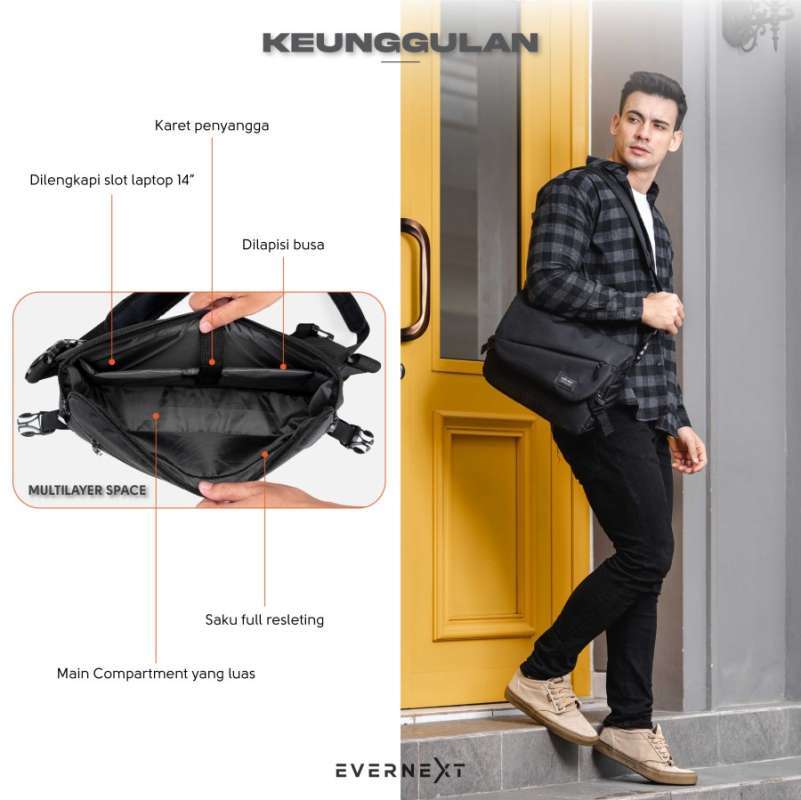 MESSENGER BAG PRIA TAS SELEMPANG PRIA TAS SELEMPANG LAPTOP 14
