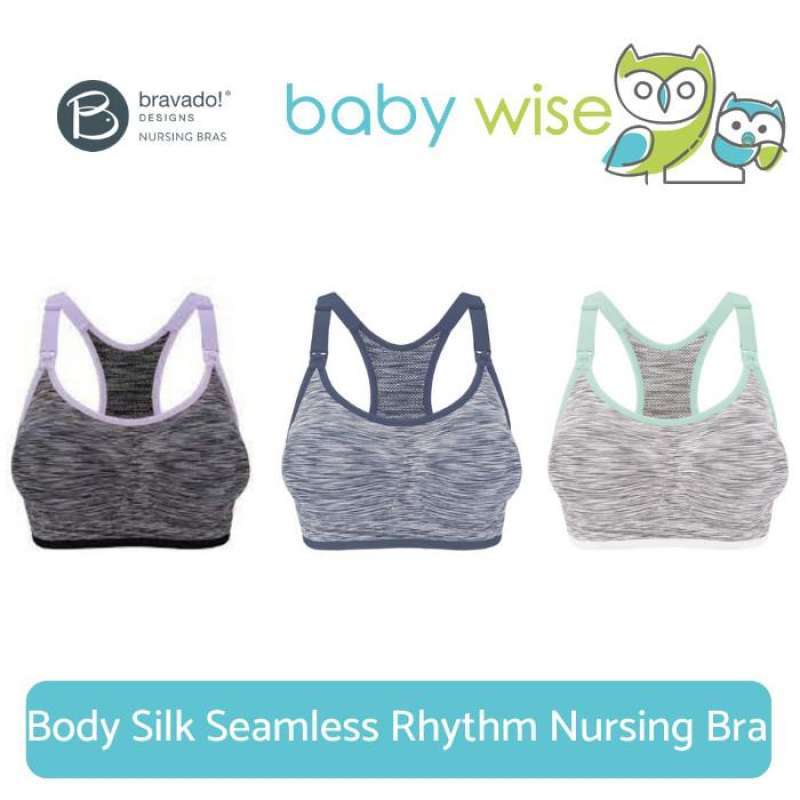 Bravado Designs Body Silk Seamless Rhythm Nursing Bra (White Grey