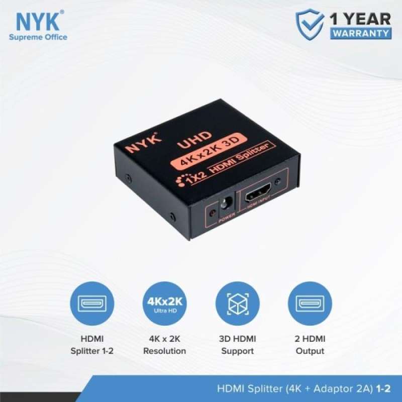 HDMI Splitter NYK port 4Kx2K UHD Splitter hdmi 1-2