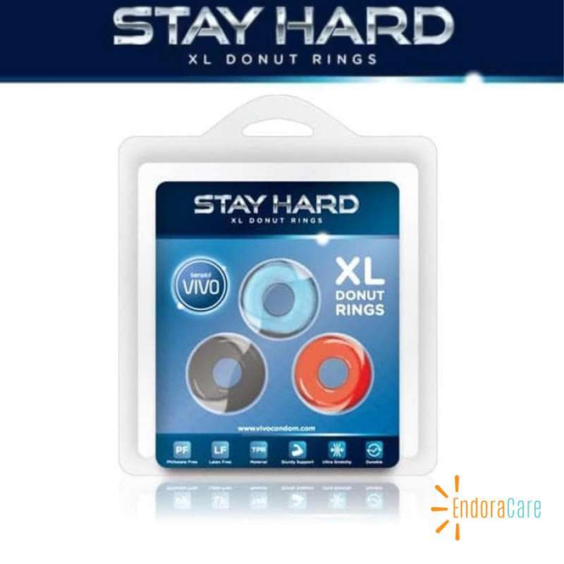 Promo VIVO Stay Hard Donut Rings Ukuran XL Cincin Silikon Tahan