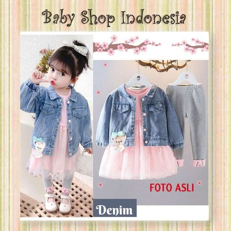 Dress dan jaket jeans hot sale