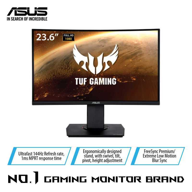 Jual Asus Tuf Gaming Vg24vq Curved Gaming Monitor 23 6 Full Hd 144hz 1ms Online Desember 2020 Blibli