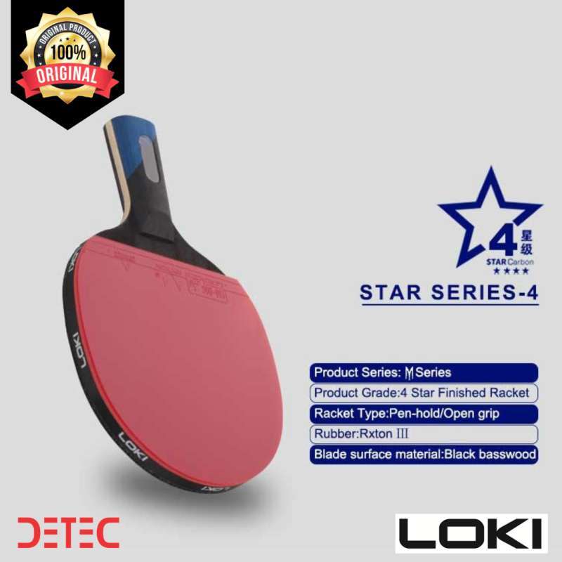 loki m series 4 star pingpong bat tenis meja raket
