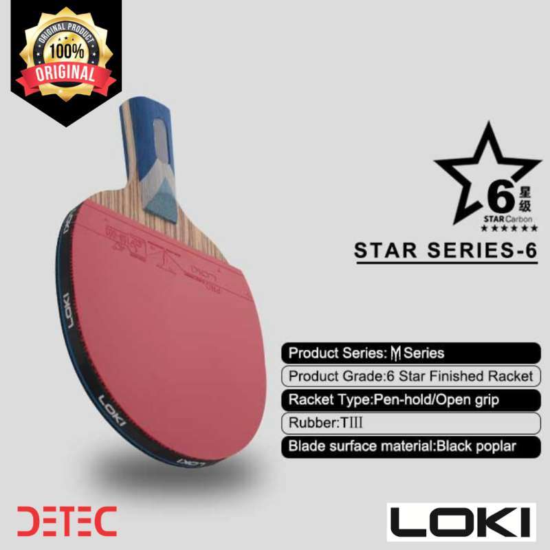 Jual Loki M Series 6 Star Pingpong Bat Tenis Meja Raket Online Oktober 2020 Blibli Com