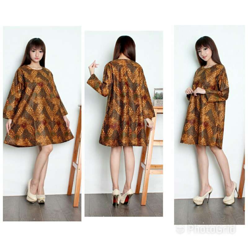 Miracle Shop Dress Weena Dress Midi Batik Terusan Wanita