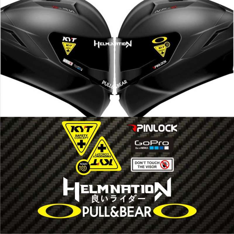 Jual Oem Value Set Paket Stiker Helm Kyt Online Mei 2021 Blibli