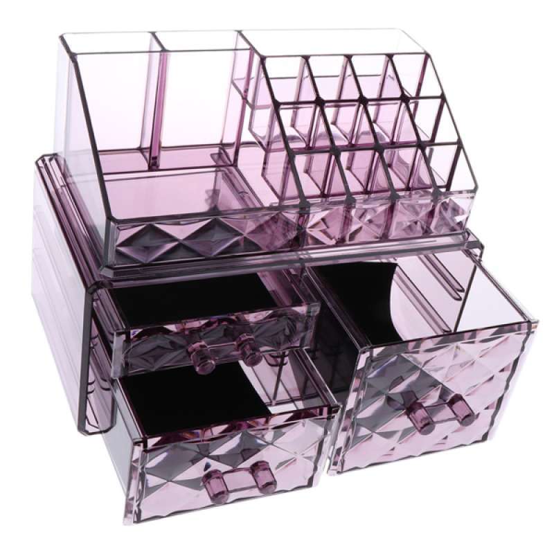 Jual Acrylic Cosmetic Organizer Makeup Case Jewelry Storage Holder Box Big Drawer Online November 2020 Blibli Com