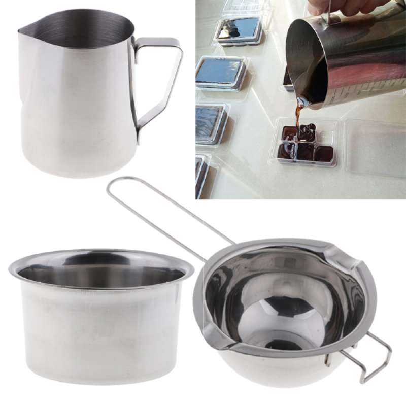Jual OEM Stainless Steel Candle Wax Pouring Pitcher Pot DIY Soap
