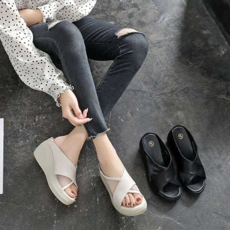 Sandal wedges terbaru sales