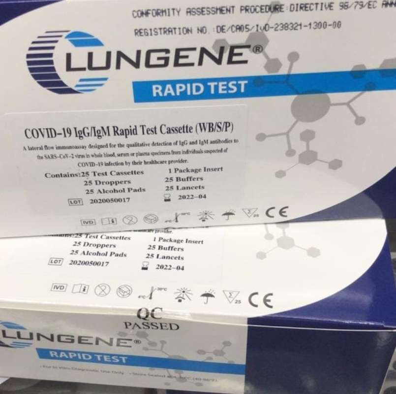 Jual Clungene Rapid Test Set Lungene Regis 25 Pcs Original Online Desember 2020 Blibli