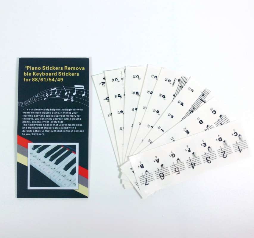 Jual Stiker Sticker Label Belajar Tuts Nada Piano Keyboard di ...