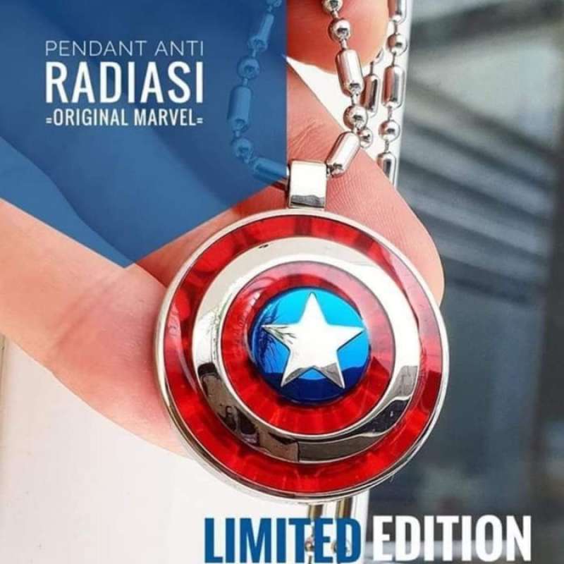 Kalung Kesehatan Pendant MARVEL CAPTAIN AMERICA MCI 100 Original