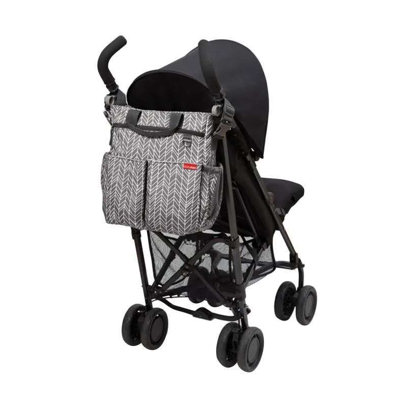 Promo Skip Hop Duo Signature Feather Diaper Bag Grey Diskon 28