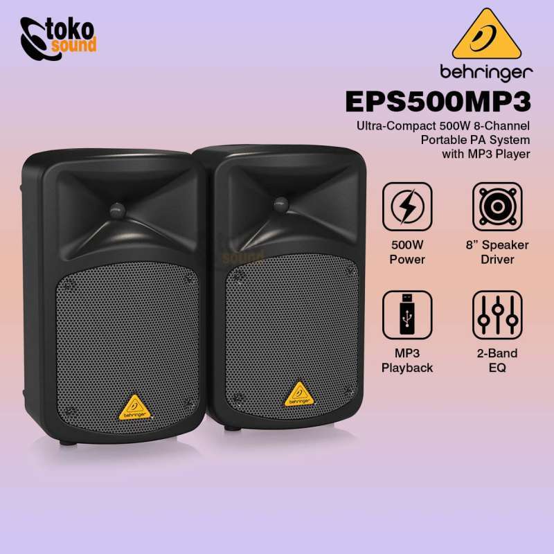 Jual Behringer Eps500mp3 Compact Portable Pa System With Mp3