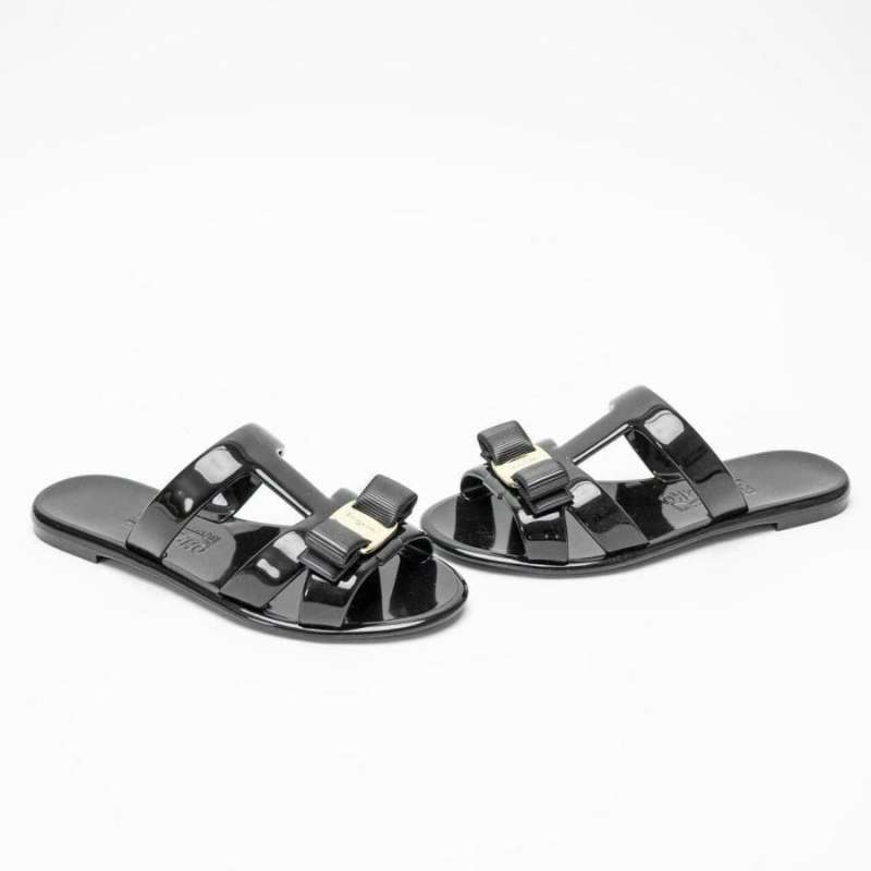 Salvatore Ferragamo Lylia Jelly Sandals Black