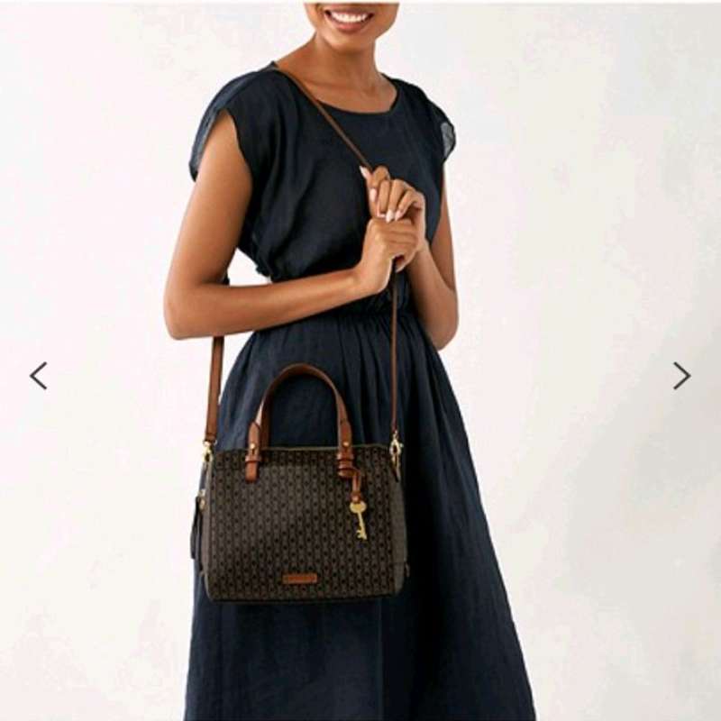 Fossil rachel sales satchel black