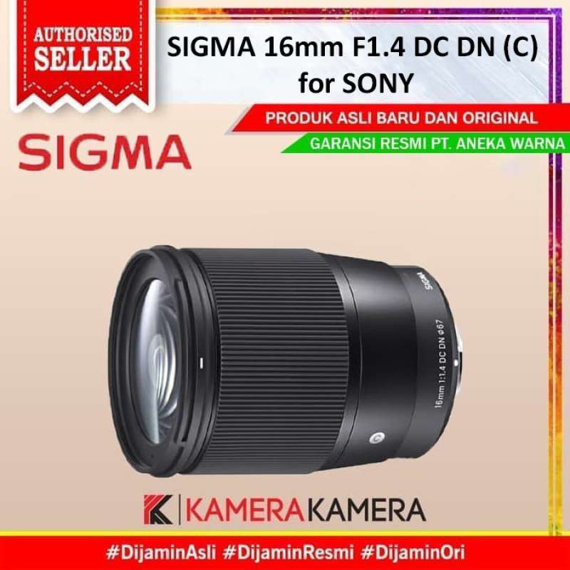 kamerakamera lensa sigma 16mm f1 4 dc dn contemporary for sony e mount