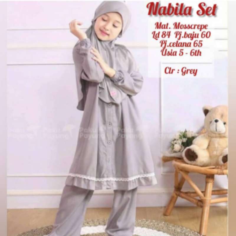 Jual Nanda Fashion Shop Gamis Stelan Celana Anak Usia 5 6 Thn Baju Muslim Anak Nabila Set Murah Mei 2021 Blibli