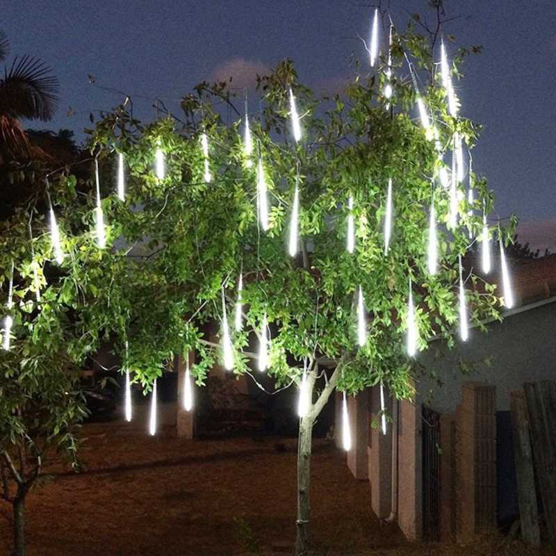 bluelans outdoor solar power waterproof meteor shower led garden light christmas lamp