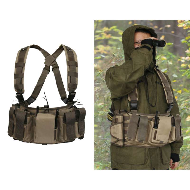 Men Tactical Chest Rig Adult Airsoft CS Game Magazine Carrier Pouch/Molle Vest. 