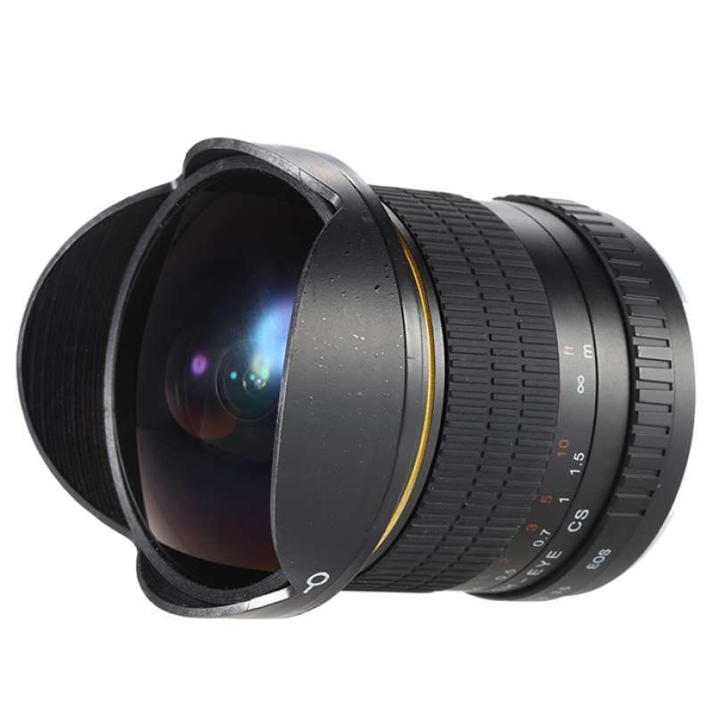 lightdow lensa kamera fish eye fixed focus 8mm f 3 5 for canon