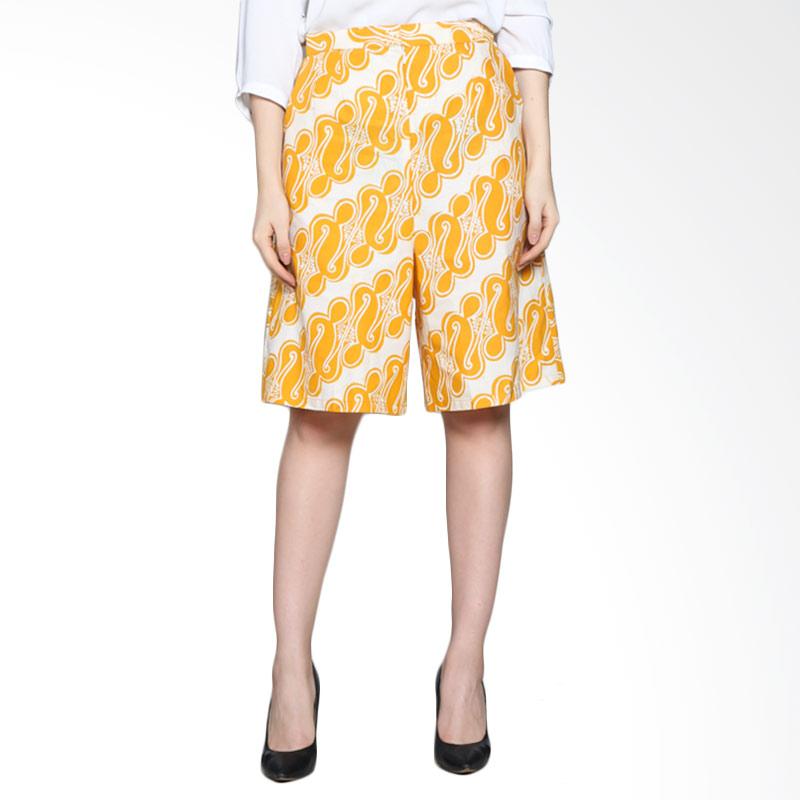 Blossom Acumen Geometric Batik Pants - Yellow