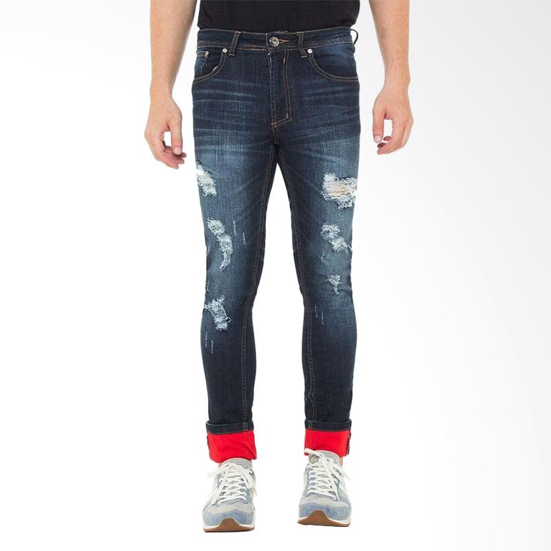 People's Denim Men Jeans Maverick Super Slim Fit Celana Pria - Biru