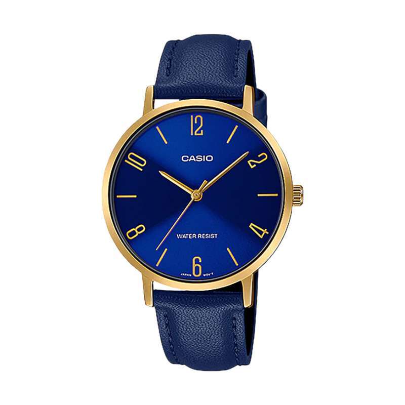 Promo Casio General Ltp-vt01gl-2budf Ladies Blue Dial Blue Leather