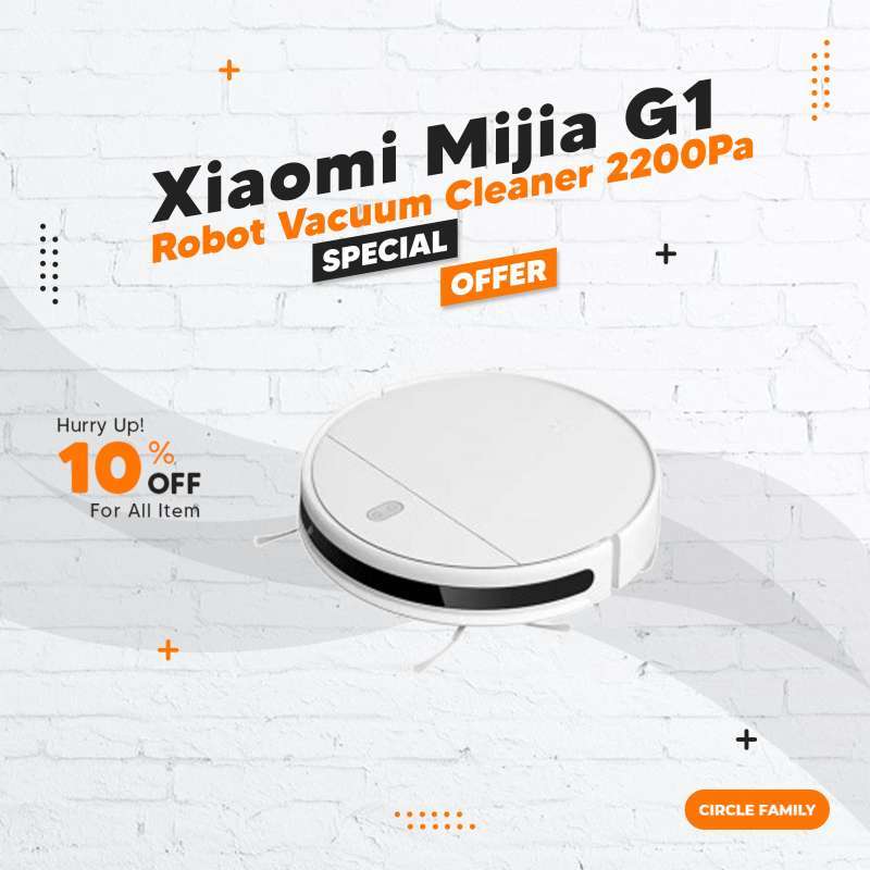 Jual Xiaomi Mijia G1 Sweeping Robot Vacuum Cleaner 2200Pa - MJSTG1 - White  di Seller Circle Family - Kab. Bantul, DI Yogyakarta | Blibli