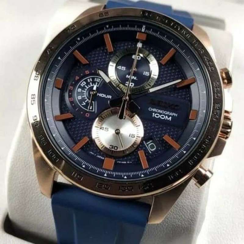 Jual Jam Tangan Pria Seiko Chronograph SSB290P1 Rubber Quartz