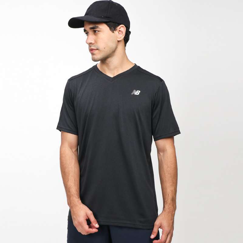 Jual New Balance Men Training Core Run Revitalize Short Sleeve
