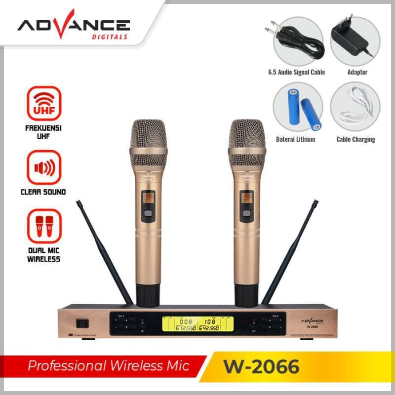 Promo Advance Mic Wireless W-2066 UHF 