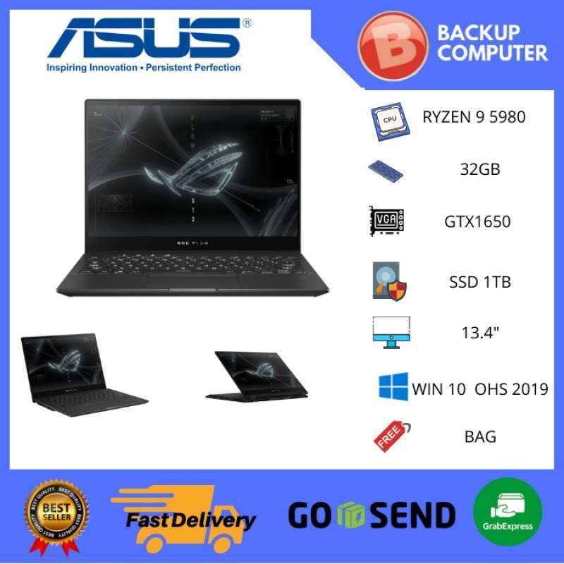 Jual ASUS ROG FLOW X13 GV31QH R938GC31SA6TO TOUCH RYZEN 9 5980