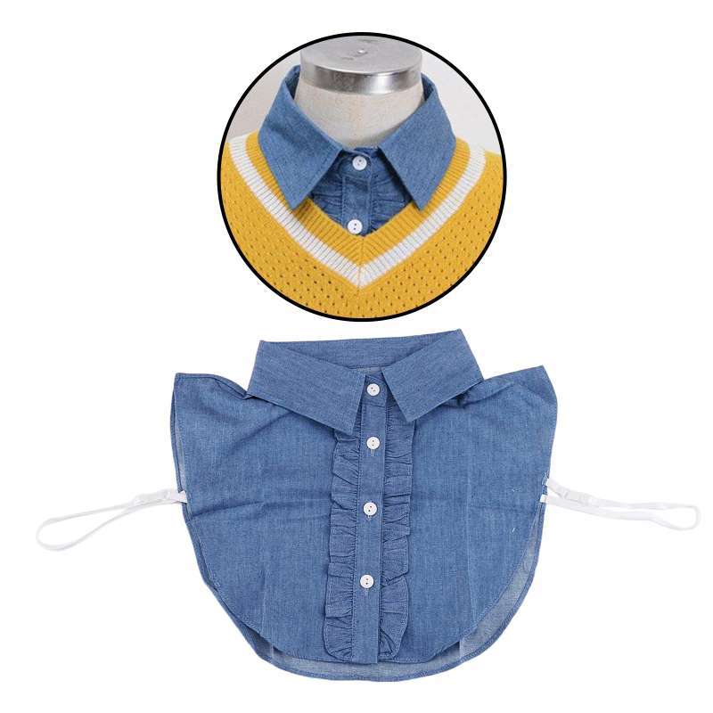 Jual Fake Half Shirt Blouse Detachable 