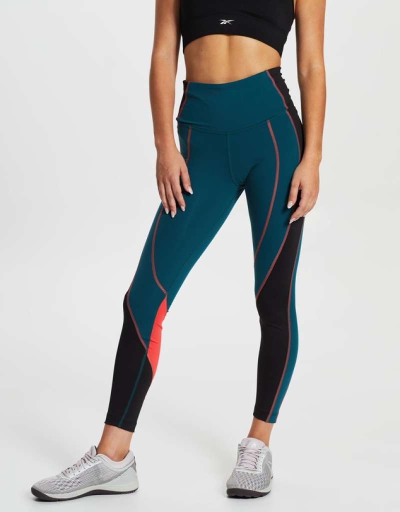 Reebok lux sales color block tight