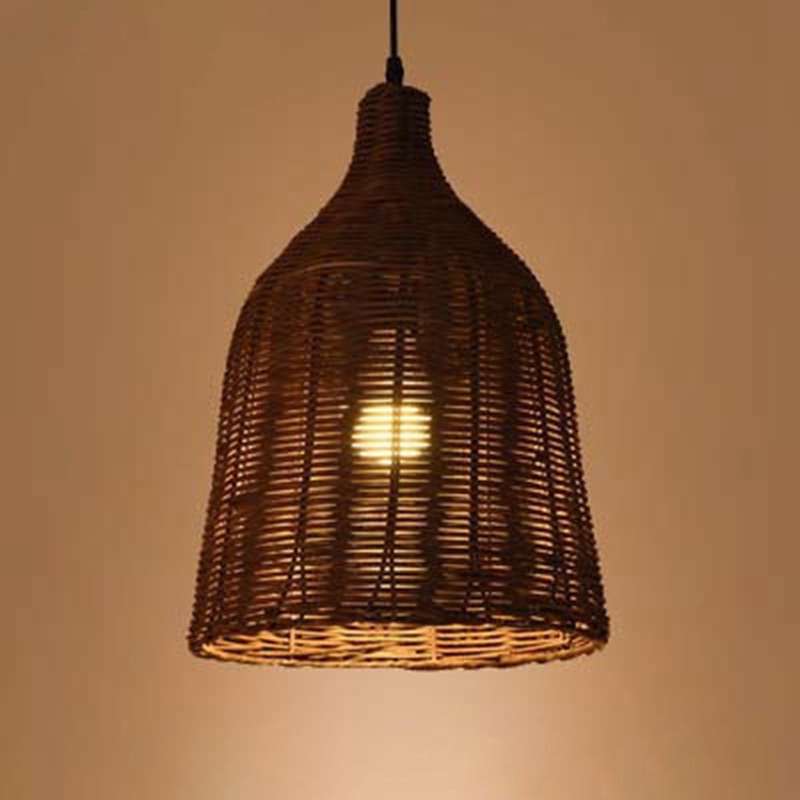 Bamboo Pendant Light Fixture Lamp Shade 