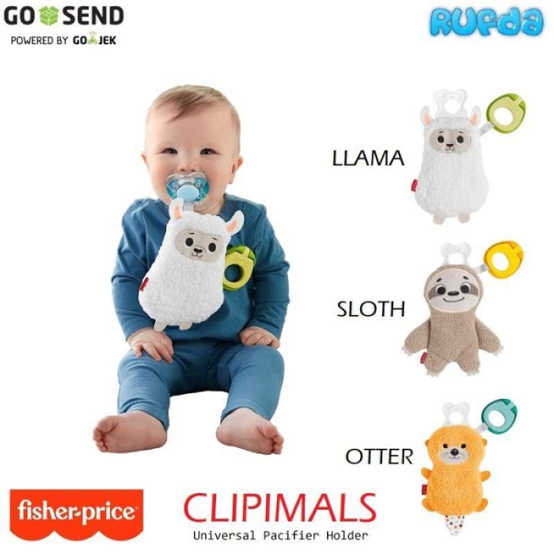 Premium Fisher Price Clipimalas Universal Pacifier Holder Boneka Gantungan  - LLAMA Diskon