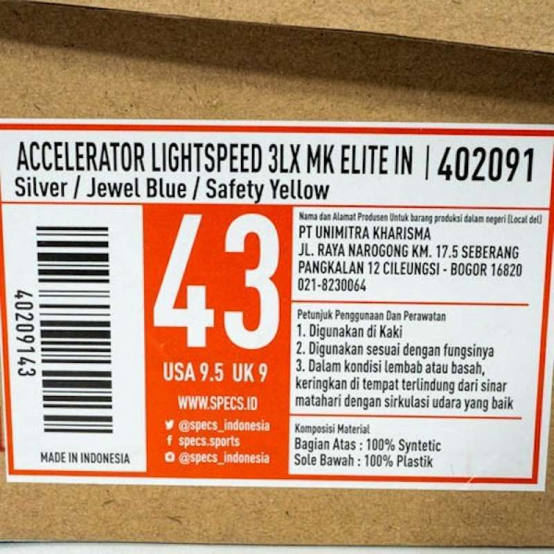 Jual Sepatu Futsal Specs Acc Lightspeed 3 LX Elite IN MK ...