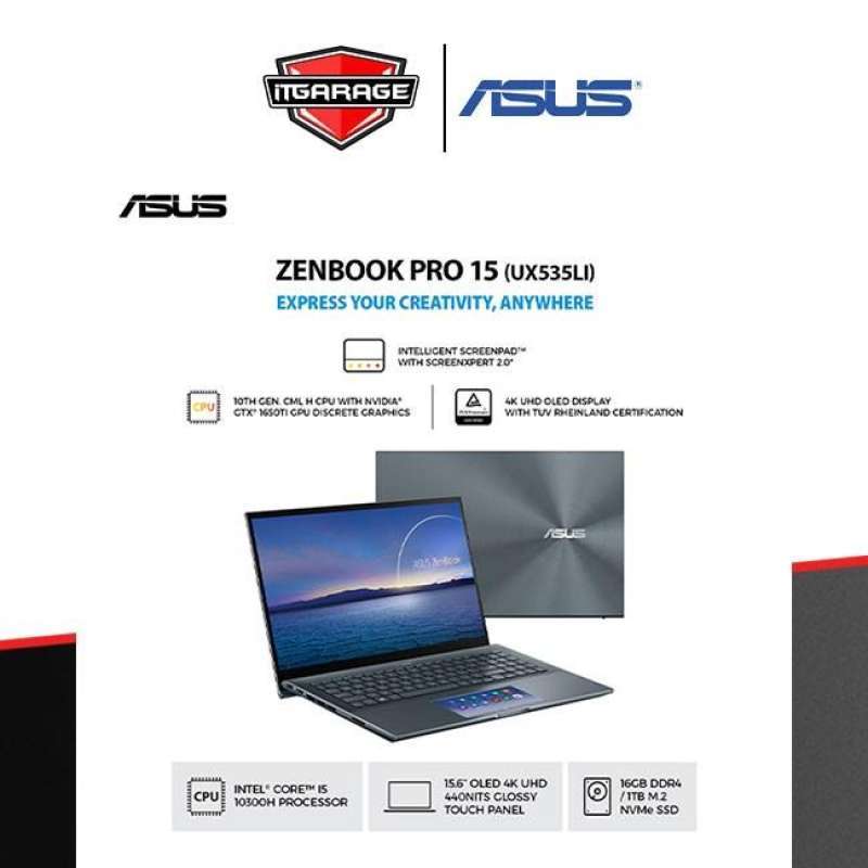 Asus Zenbook Pro 15 Oled Ux535l Asus Zenbook Pro I5 Jual Asus