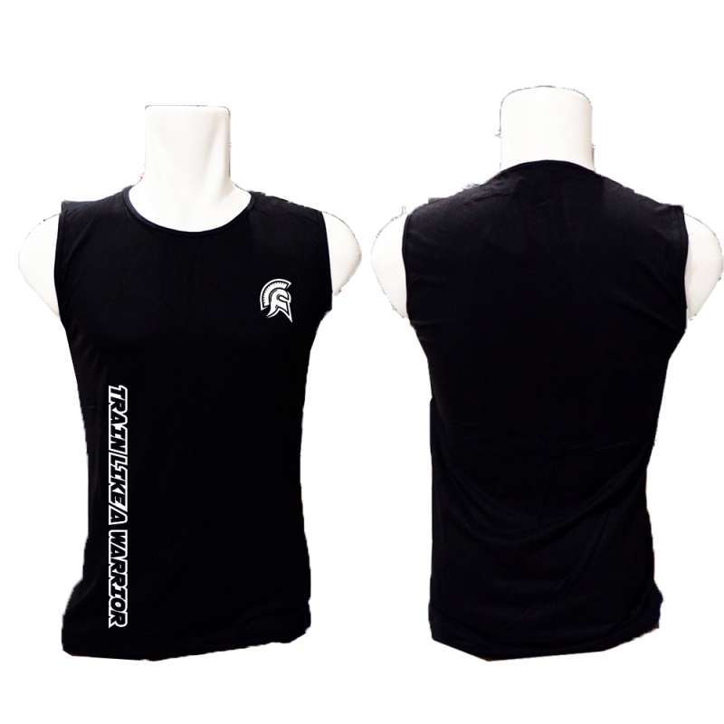 Tanktop Gym Fitness Train Like A Warrior Spartan Fitnes Pakaian Musclefit