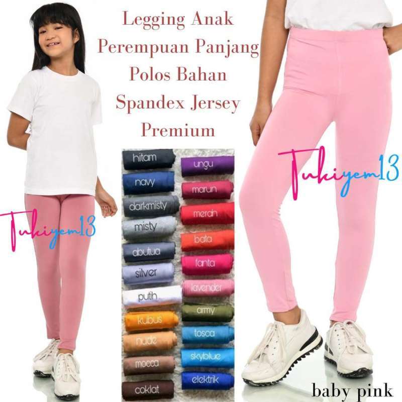 Jual Promo Legging Panjang Anak Perempuan Polos Spandex Jersey Premium L Baby Pink Di Seller Tukiyem13 Depok Kalimulya Kota Depok Blibli