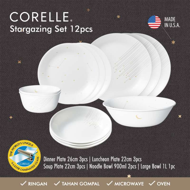 HOT Piring Rice Plate Set Corelle Dinner Set Corelle Piring Piring