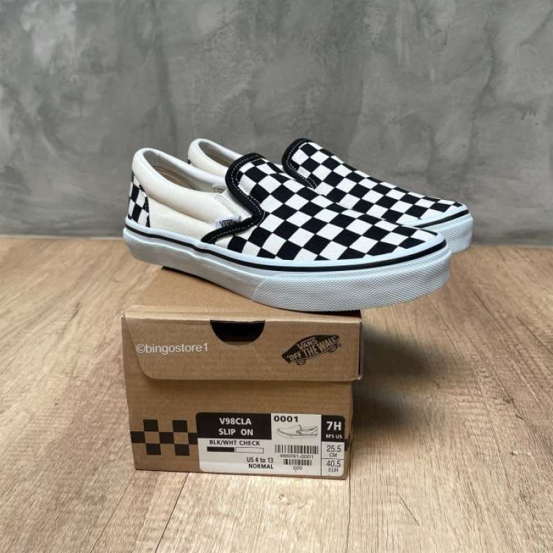 Vans slip on shop checkerboard japan market