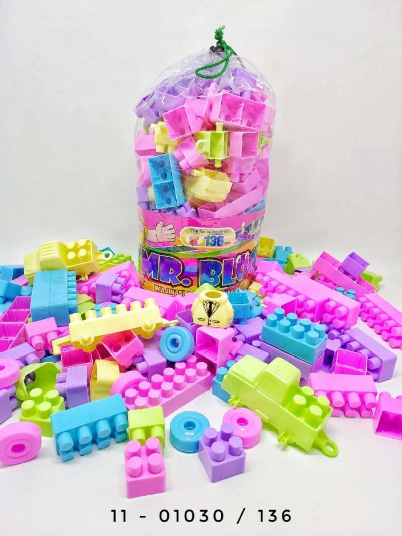 MR BLOCK 136 PCS MAINAN LEGO BLOCK EDUKASI EDUKATIF