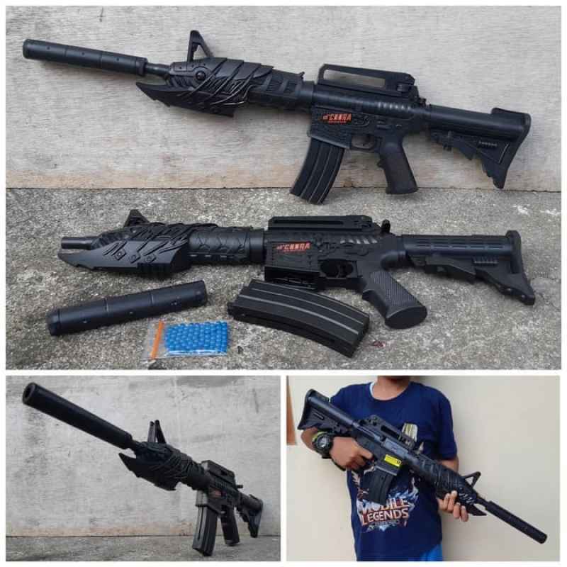 Jual Mainan Senapan Spring M4 Cobra Tembak Tembakan Airsoft Gun M4 2 Anak Online Desember 2020 Blibli