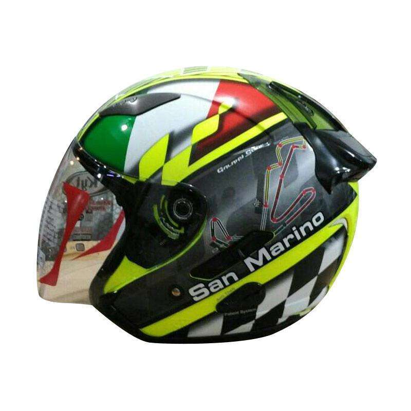 Jual Helm Kyt Galaxy San Marino Double Visor Half Face Online September 2020 Blibli Com