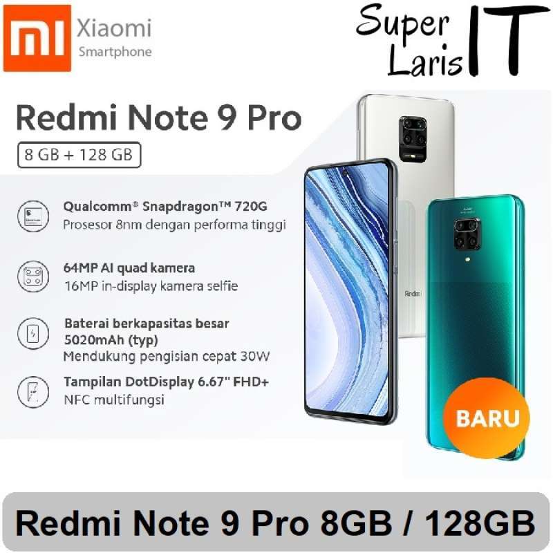 Jual Xiaomi Redmi Note 9 Pro 8 128gb Smartphone Resmi Online Oktober 2020 Blibli Com
