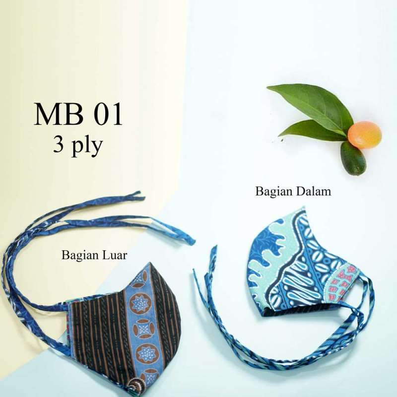 Jual Masker Kain Hijab 3 Lapis Motif Batik Bolak Balik Online Desember 2020 Blibli