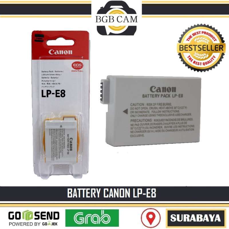 baterai canon lp e8 oem battery lpe8 lp e 8 550d 600d 650d 700d