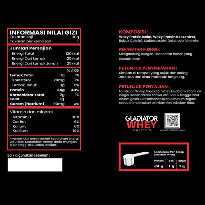 Promo GLADIATOR WHEY PROTEIN 15 SACHET (ECER) SUSU PENURUN ...